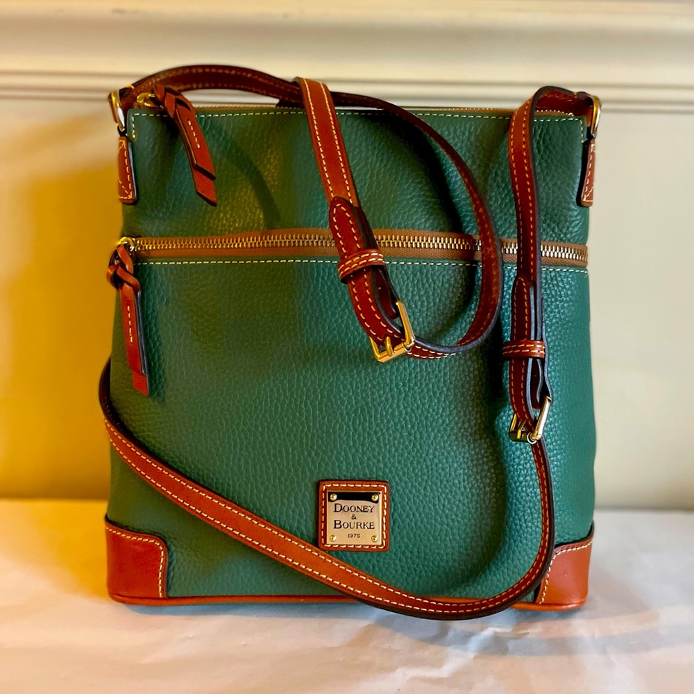 DOONEY & BOURKE Pebble Leather Crossbody Bag in Green